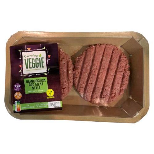 Hamburguesa vegana red meat style Carrefour